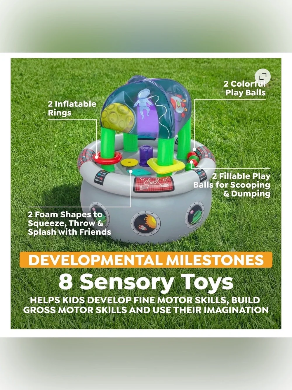 Inflatable Baby Water Table Space Station Brand New